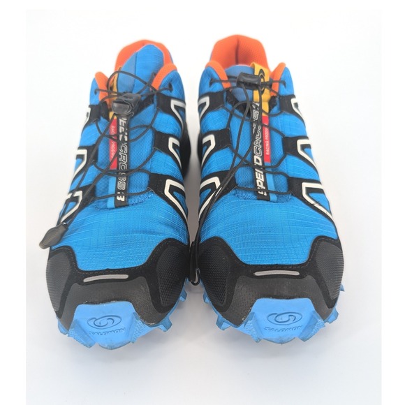 Salomon Speedcross 3 Men 9 Blue Orange Trail Running Shoes Outdoor Hiking Tech - Picture 5 of 11